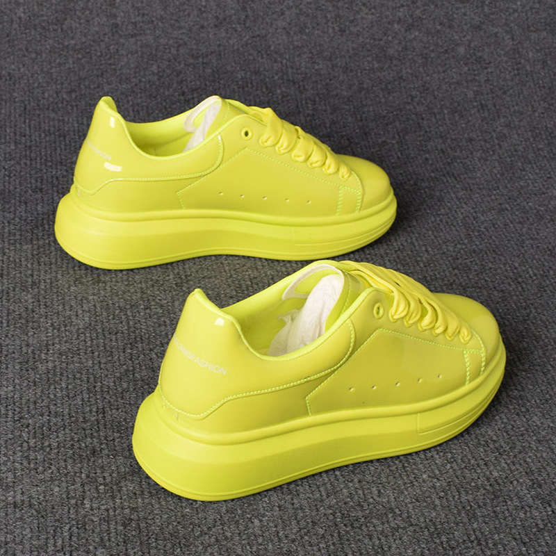 Casual Sneakers Men - Кроссовки унисекс 2025: лакированные белые повседневные