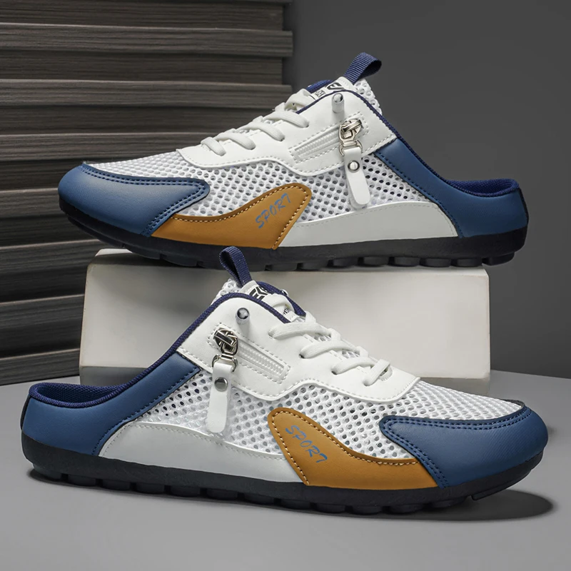 Casual Sneakers Men - Летние мужские тапочки, модные, на плоской
