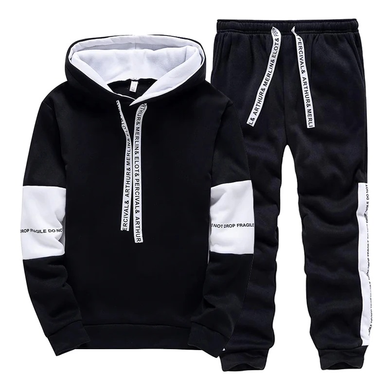 Men'S Winter Fashion - Черно-белый мужской спортивный костюм: модные повседневные