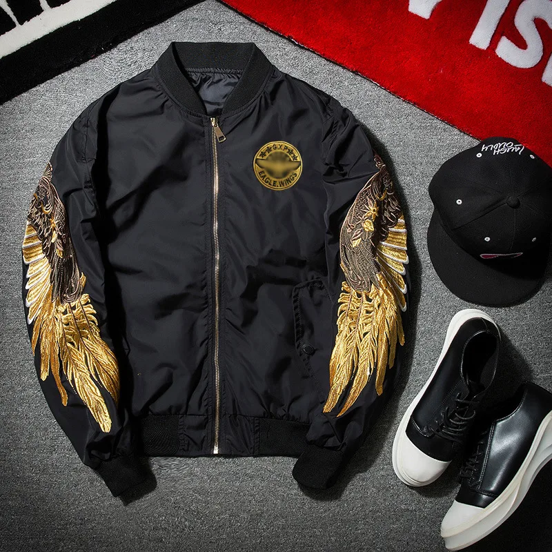 Mens Fashion Bomber Jacket - Мужские куртки с вышивкой, куртка-бомбер, роскошные