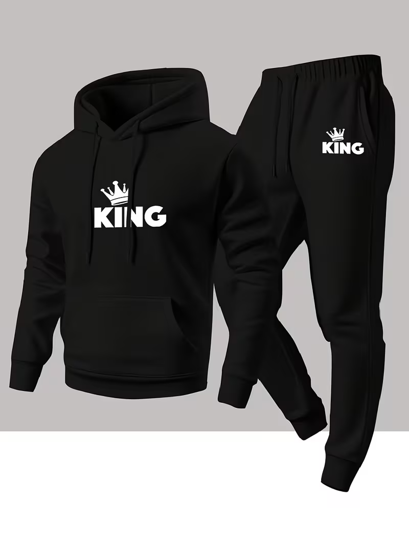 Men'S Winter Fashion - Модный минималистичный комплект худи и брюк