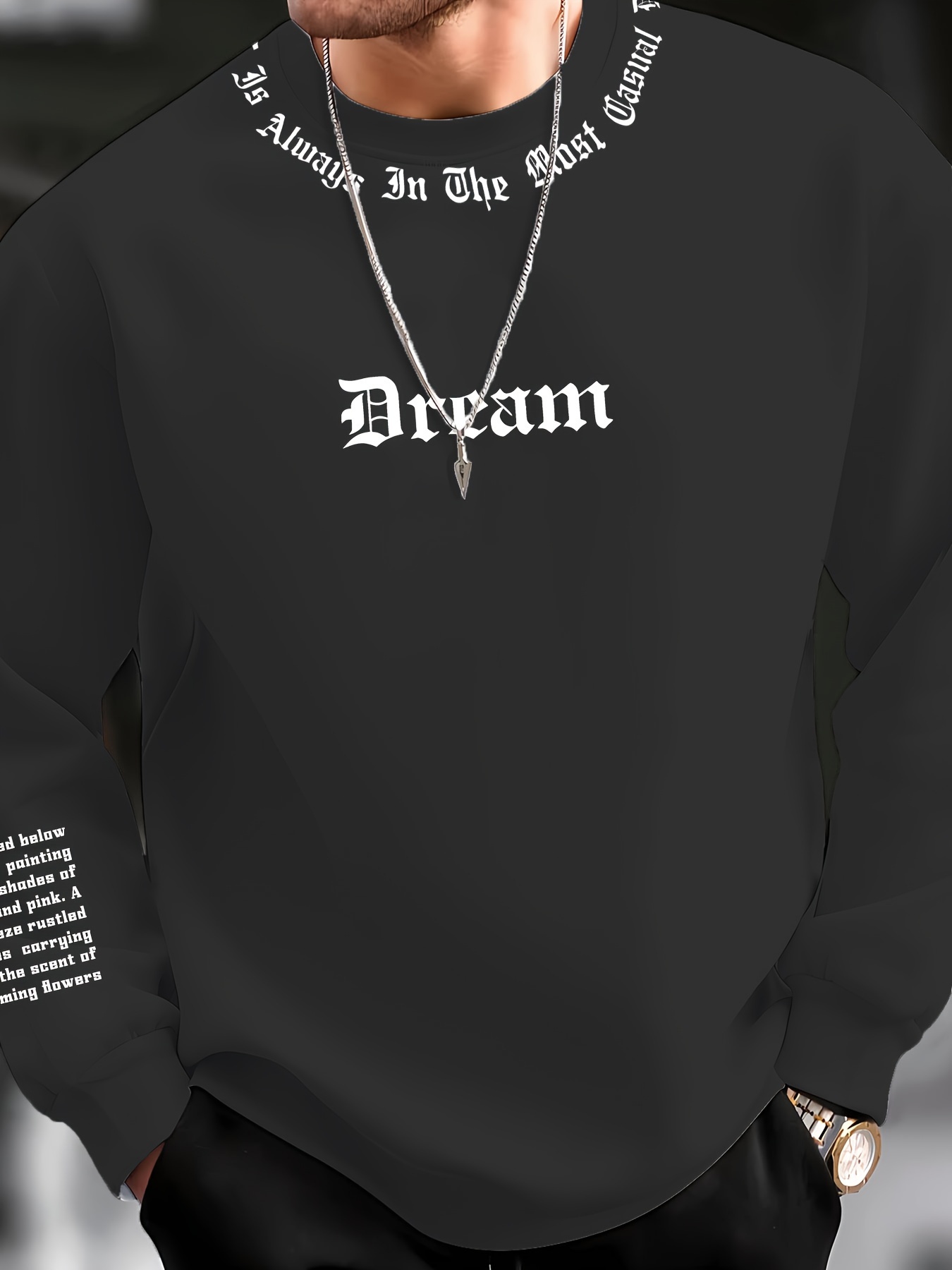 Men'S Fashion For 2026 - Мужской свитшот с круглым вырезом и