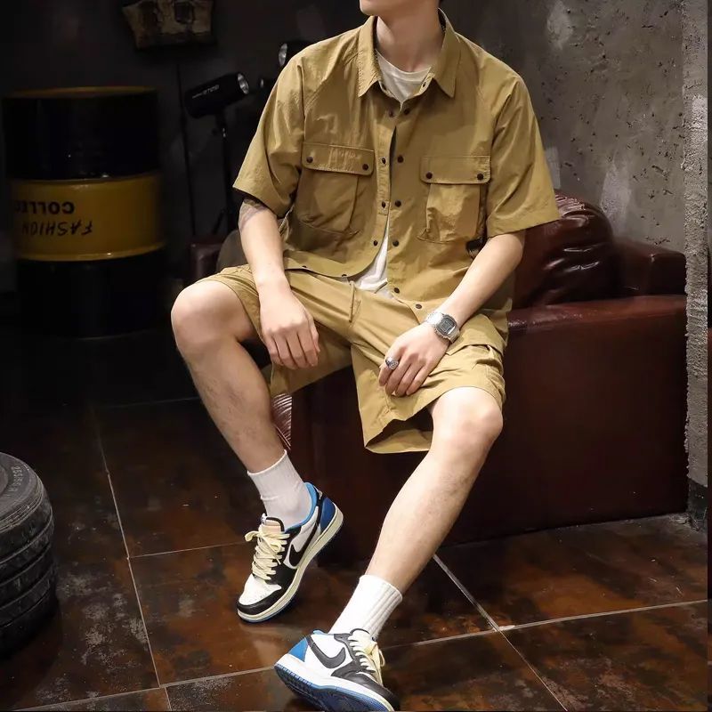 Men'S Fashion Essentials 2025 - Мужские комплекты цвета хаки без логотипа,
