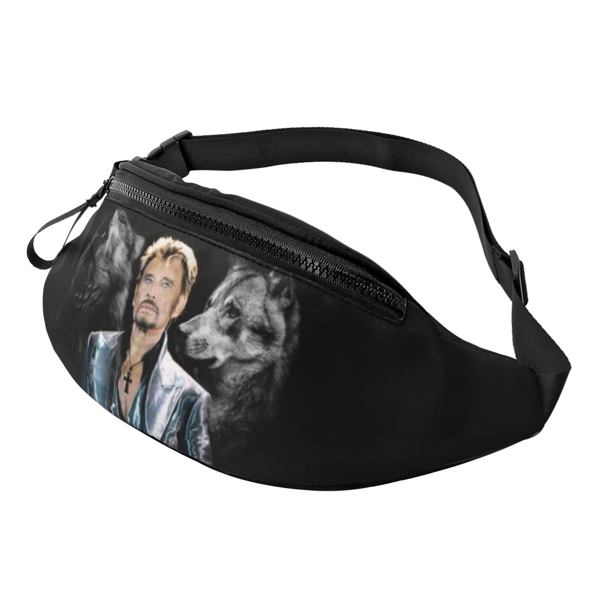 Men'S Fashion Bag - Поясная сумка Johnny Hallyday с волком