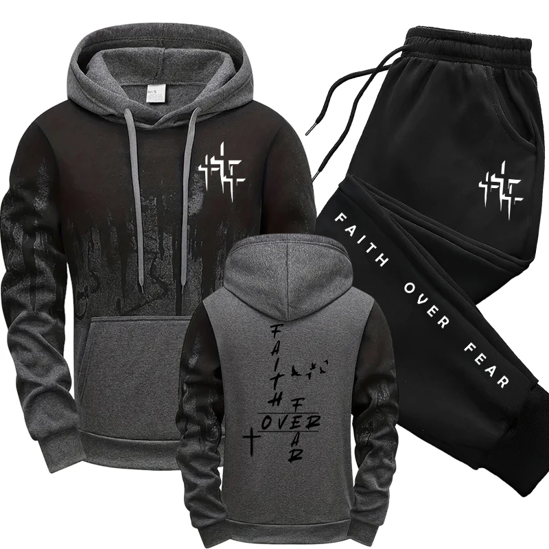 Men'S Fashion For 2026 - Мужской спортивный костюм-двойка (худи и брюки)