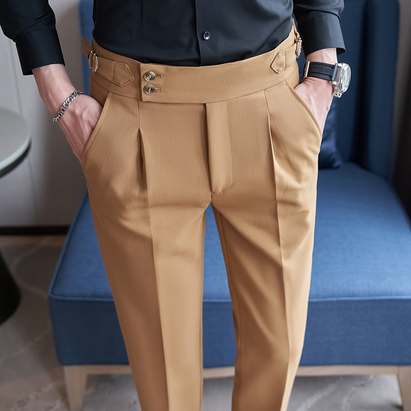 Men'S Fashion Khaki Pants - Новые мужские брюки 2026 года: черные,
