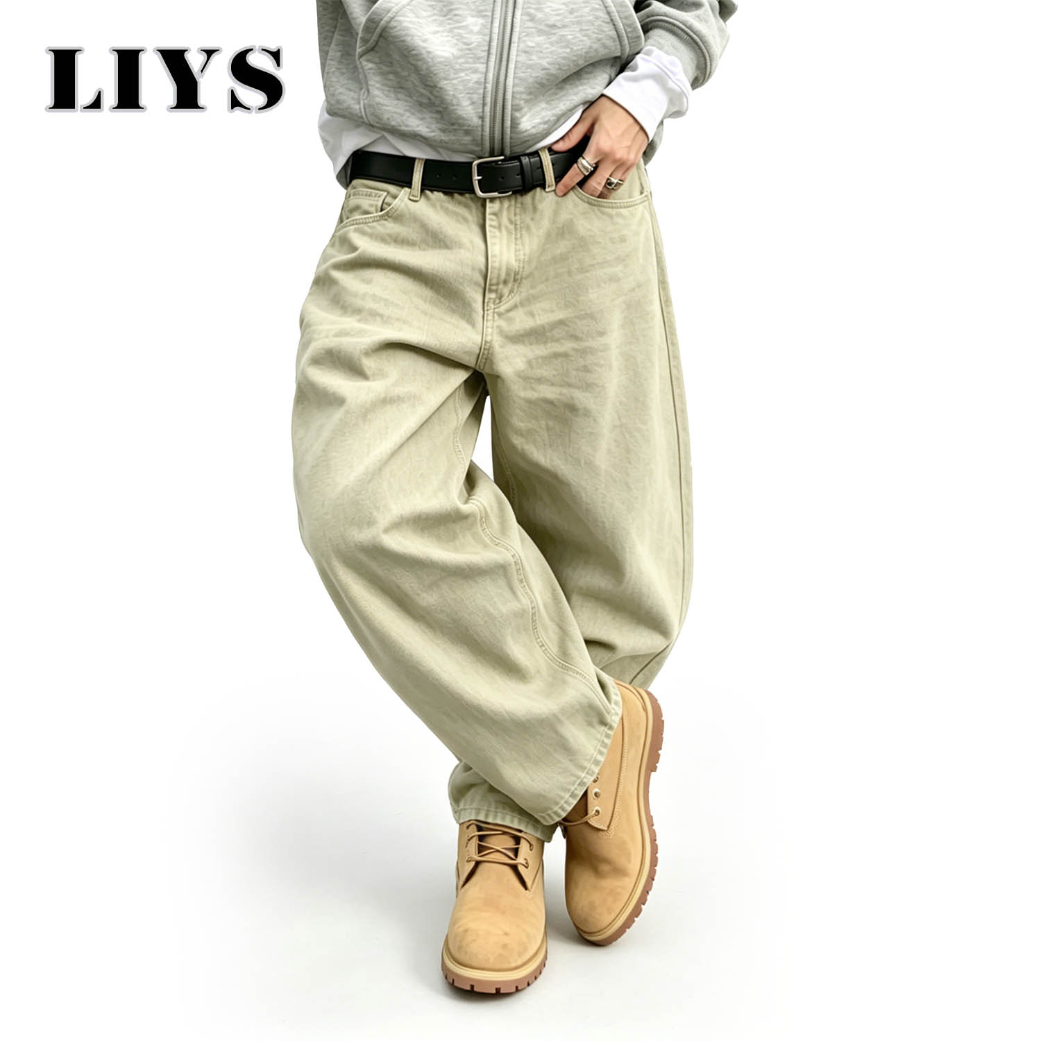 Men'S Fashion Khaki Pants - Мужские джинсы LIYS в американском ретро-стиле,