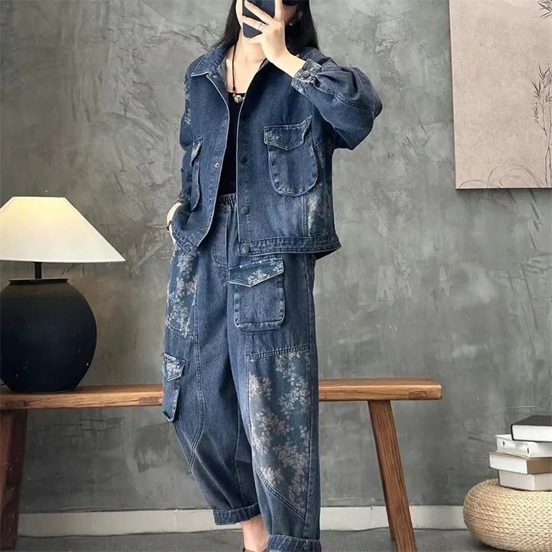 Denim Jacket Vintage - Осенняя джинсовая куртка 2025 года, костюмы