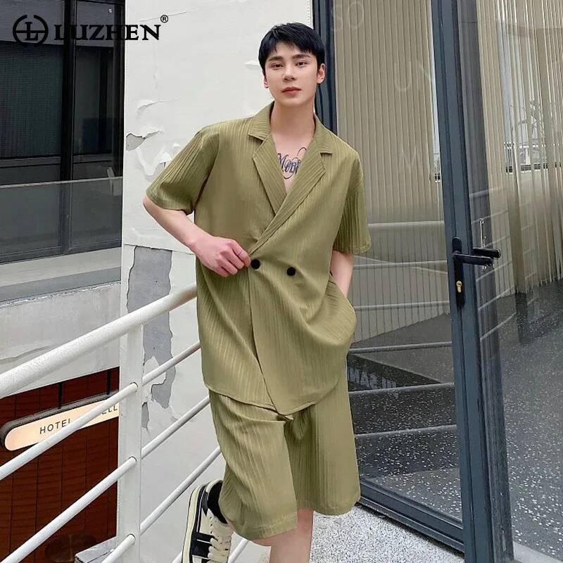 Men'S Fashion Color - Мужской летний модный комплект LUZHEN 2026: