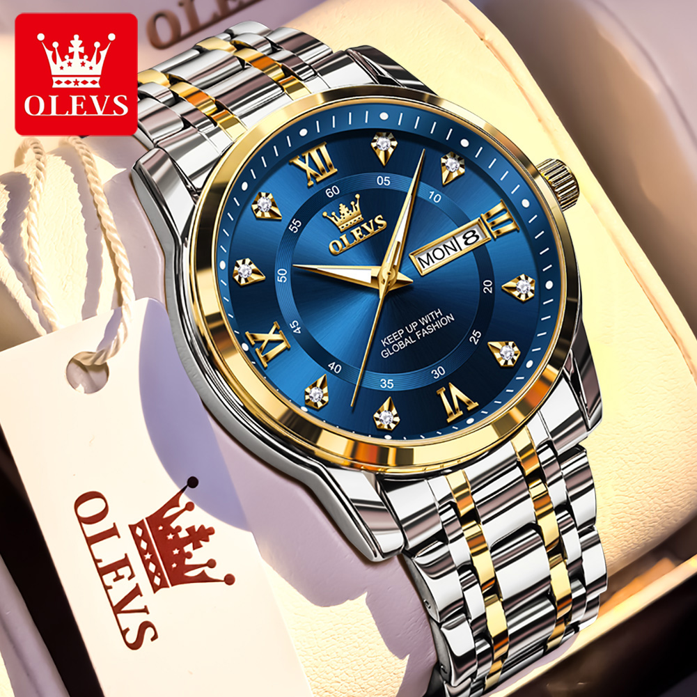 Mens Fashion Watch - OLEVS брендовые модные мужские часы из