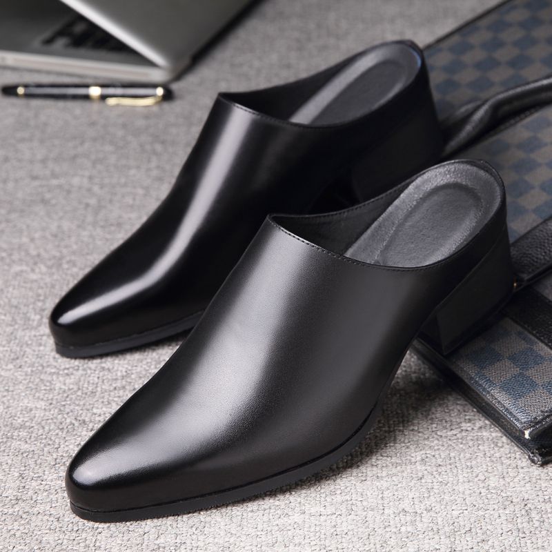 Mens Fashion Dress Shoes - Мужские кожаные туфли-лоферы без каблука, остроносые,