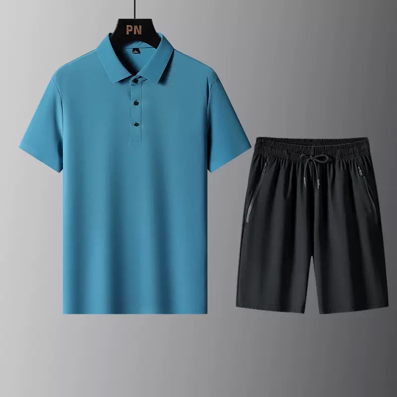 Men'S Fashion Color - Летний модный комплект: однотонная удобная дышащая