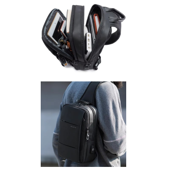 Men'S Fashion Bag - Модная мужская сумка-слинг Bange: водонепроницаемая, для