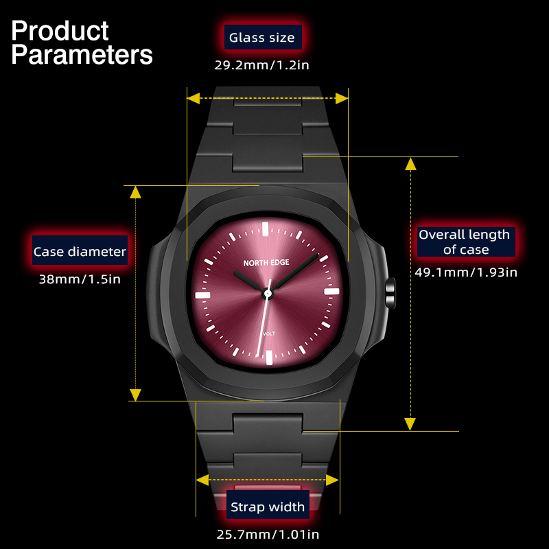 Часы NORTH EDGE для мужчин, но – обзор и цена Mens Fashion Watch