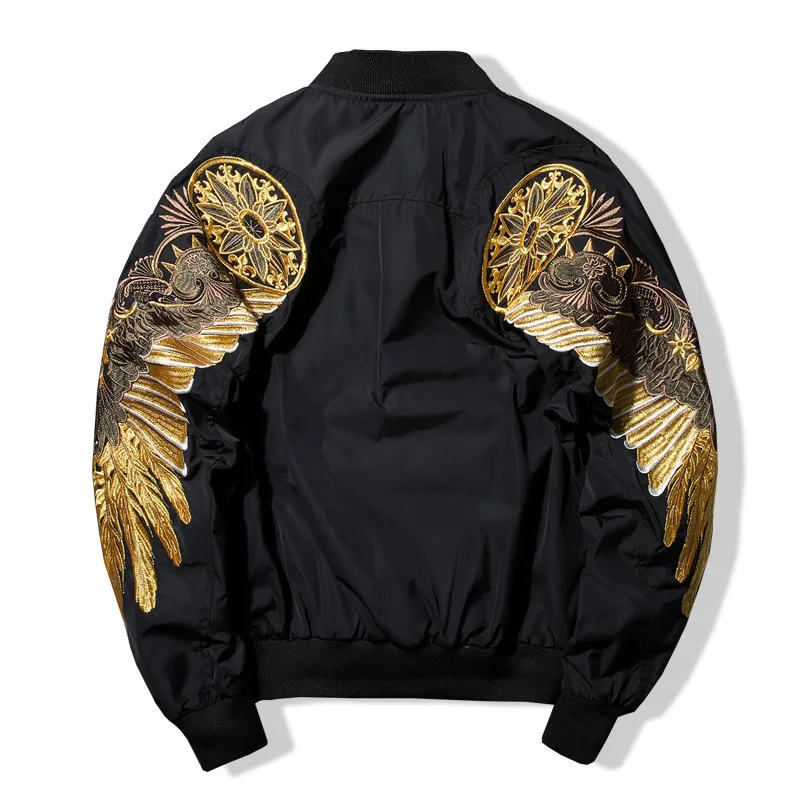 Мужские куртки с вышивкой, кур – обзор и цена Mens Fashion Bomber Jacket