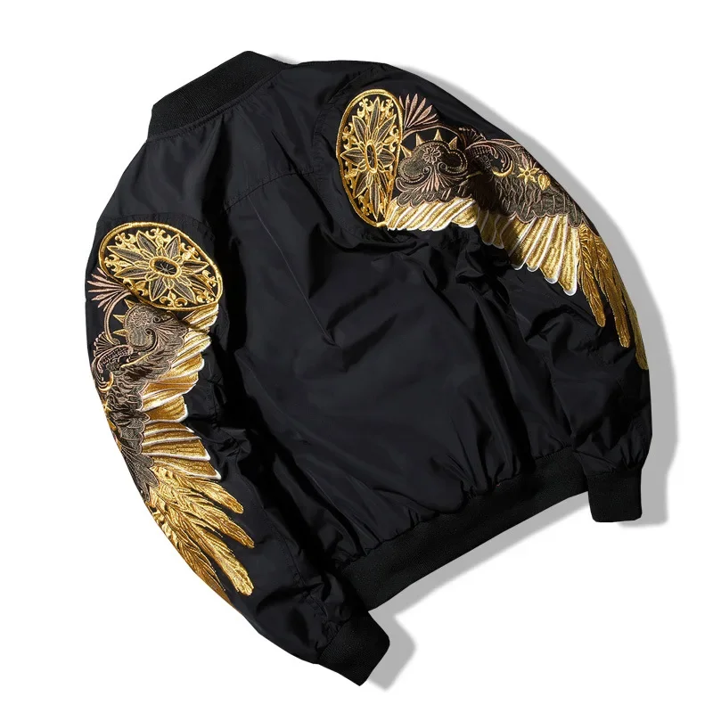 Мужские куртки с вышивкой, кур – обзор и цена Mens Fashion Bomber Jacket