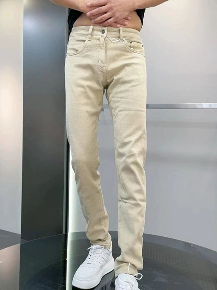 Летние мужские джинсы 2026 год – обзор и цена Men'S Fashion Khaki Pants