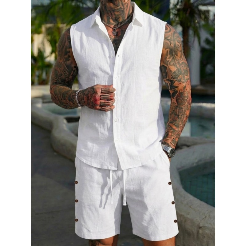 Мужской комплект из 2 предмето – обзор и цена Linen Shirt Summer