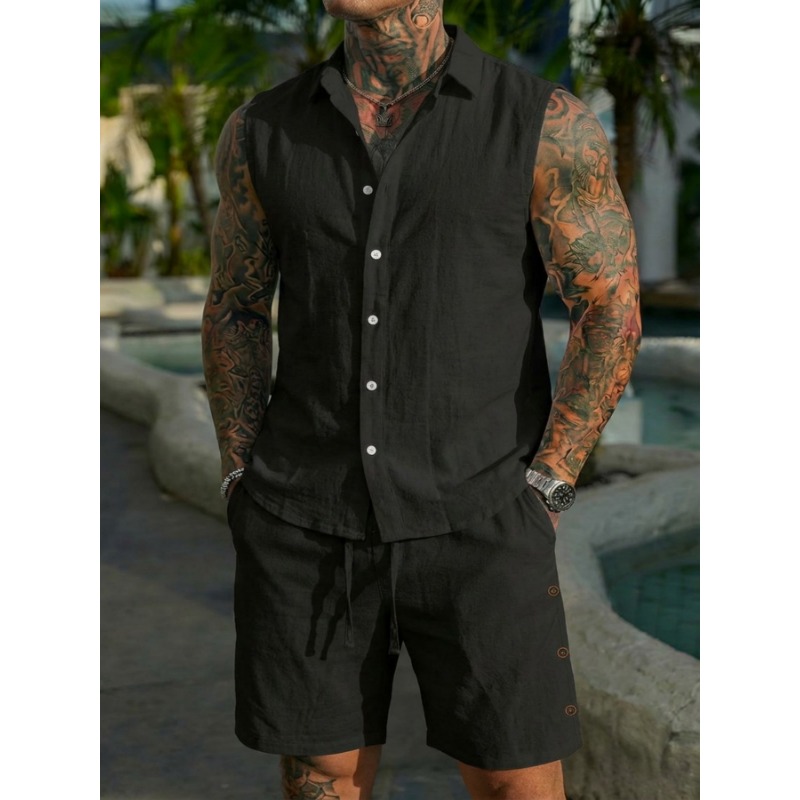Мужской комплект из 2 предмето – обзор и цена Linen Shirt Summer