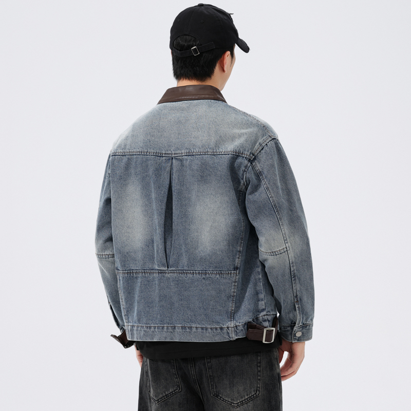 Мужская джинсовая куртка с кож – обзор и цена Denim Jacket Vintage