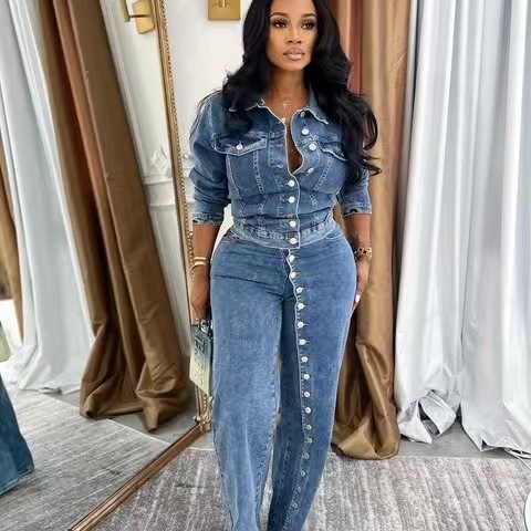 Джинсовый костюм женский: комп – обзор и цена Denim Jacket Vintage
