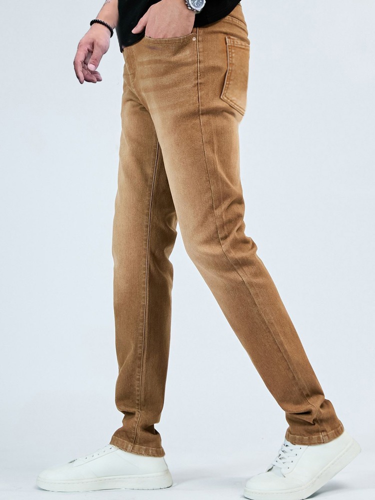 Мужские джинсы-стрейч прямого  – обзор и цена Men'S Fashion Khaki Pants