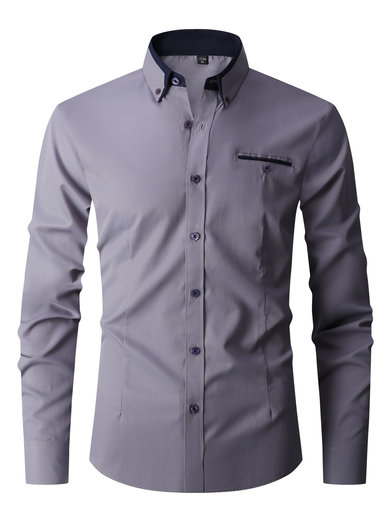 Мужская классическая рубашка с – обзор и цена Men'S Fashion Color