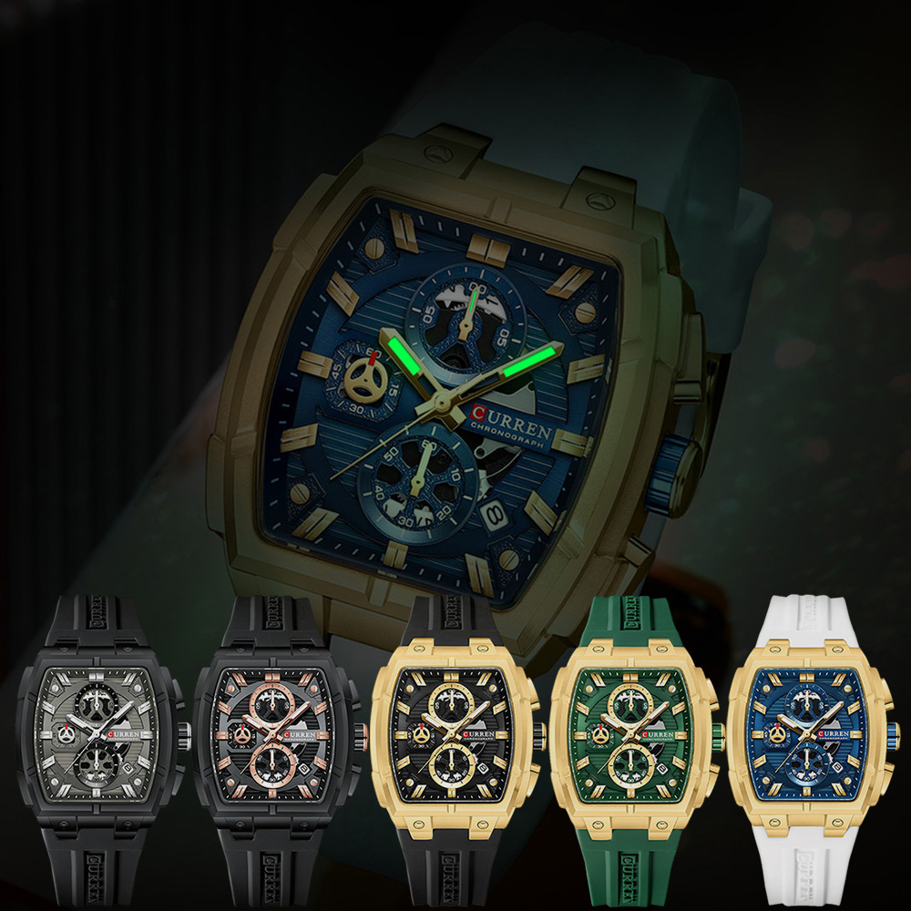 Роскошные винтажные часы CURRE – обзор и цена Mens Fashion Watch