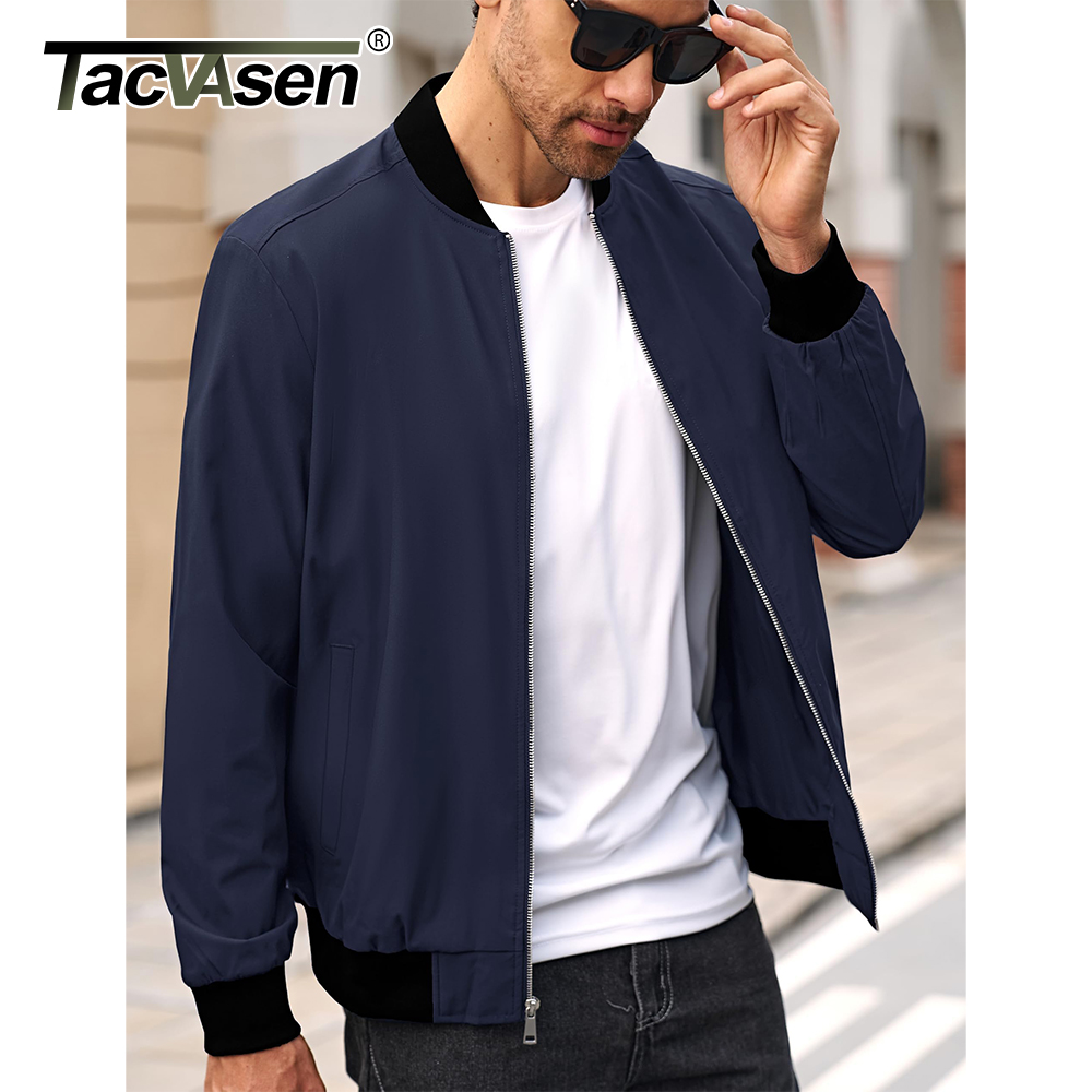 TACVASEN Мужская университетск – обзор и цена Mens Fashion Bomber Jacket