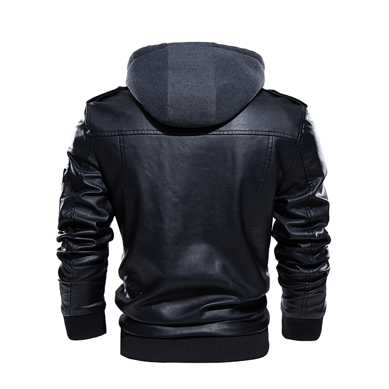 Мотоциклетная кожаная куртка,  – обзор и цена Mens Fashion Bomber Jacket
