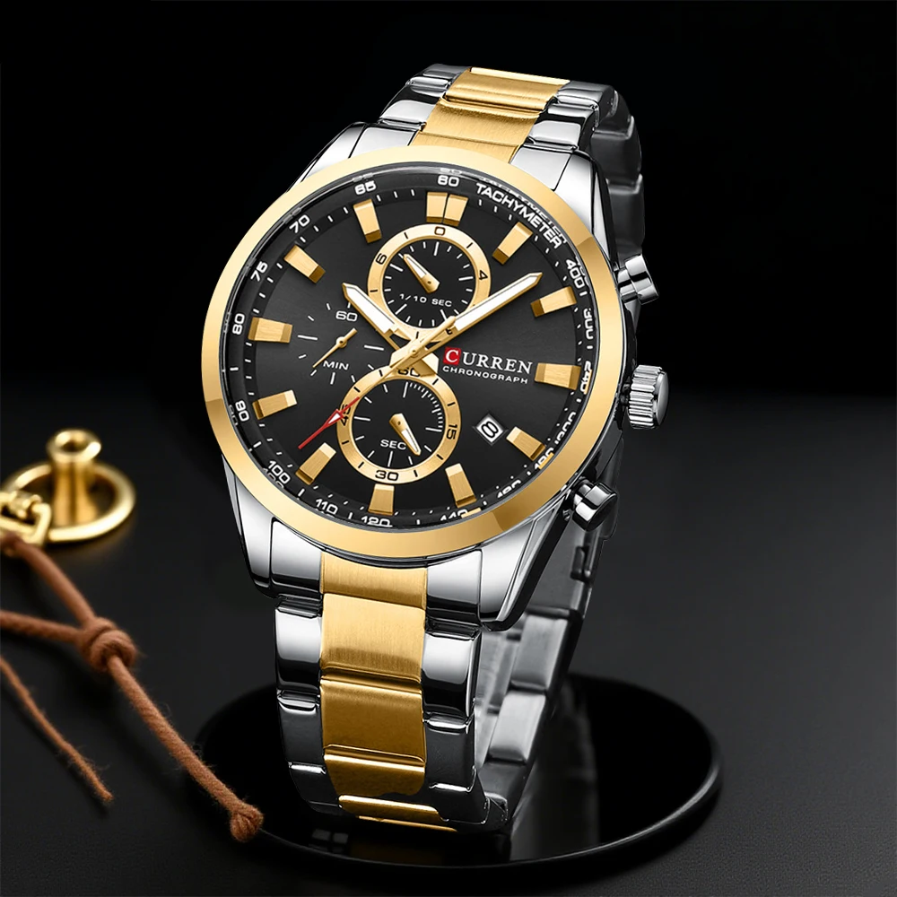 CURREN повседневные кварцевые  – обзор и цена Mens Fashion Watch