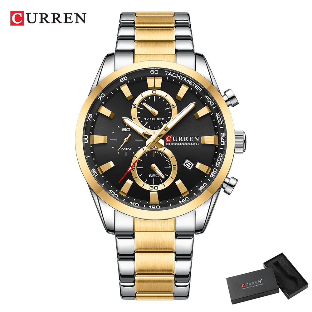 CURREN повседневные кварцевые  – обзор и цена Mens Fashion Watch