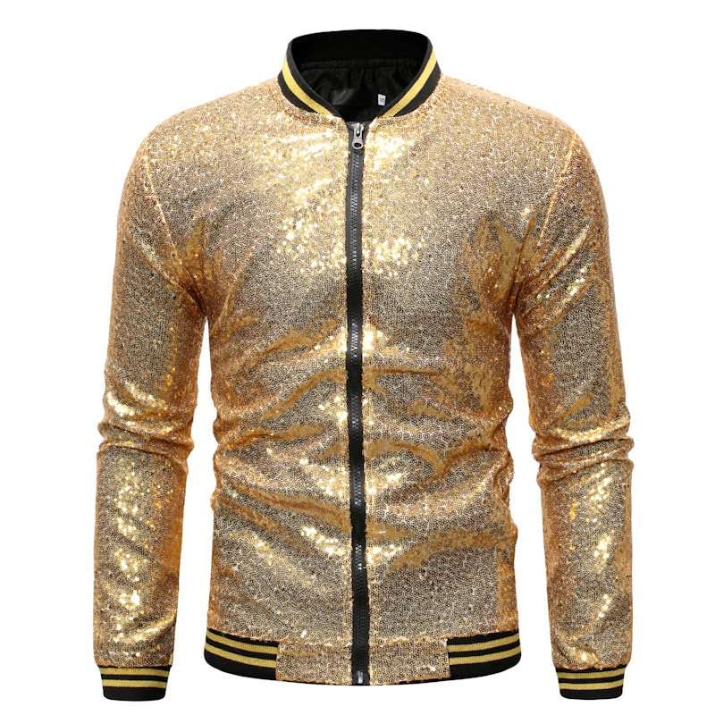 Блестящая блестящая куртка-бом – обзор и цена Mens Fashion Bomber Jacket
