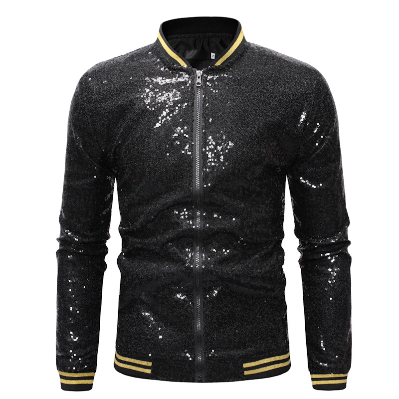 Блестящая блестящая куртка-бом – обзор и цена Mens Fashion Bomber Jacket