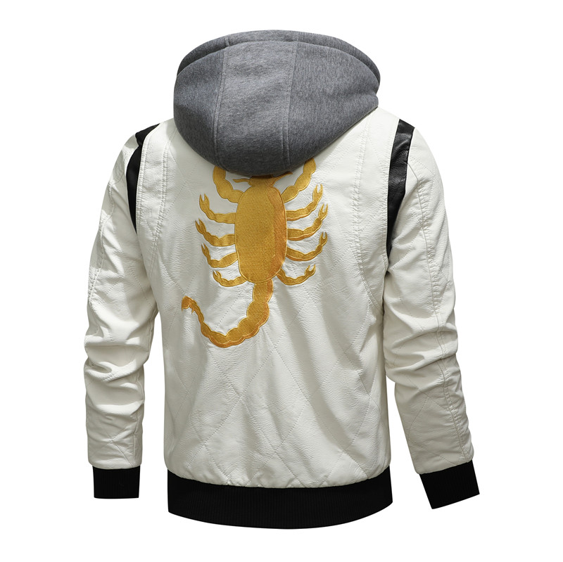 Осенне-зимняя кожаная куртка-б – обзор и цена Mens Fashion Bomber Jacket