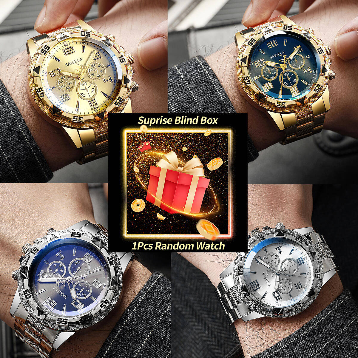 1 шт., загадочные часы-сюрприз – обзор и цена Mens Fashion Watch