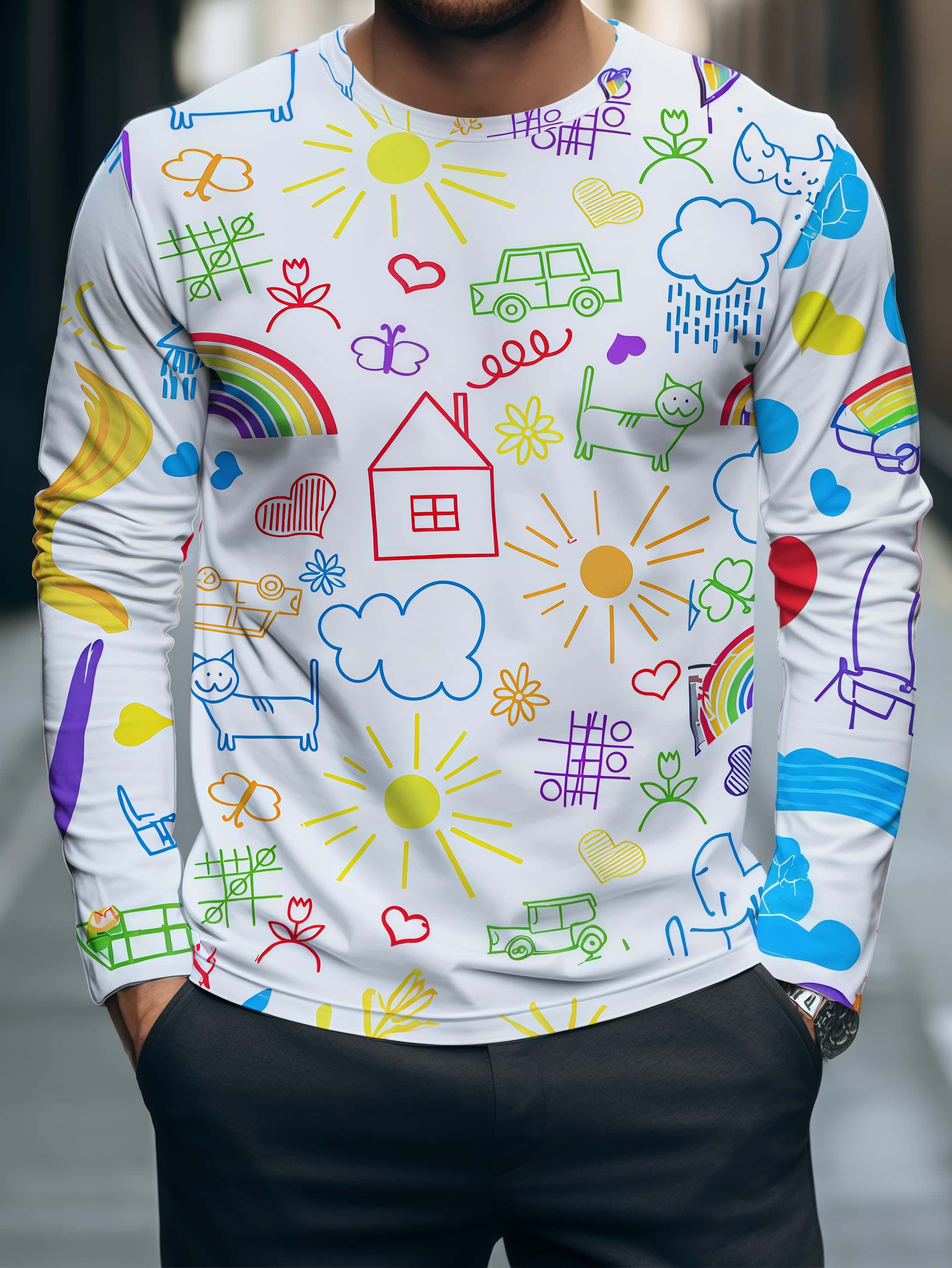 Новая футболка с длинным рукав – обзор и цена Men'S Fashion Color